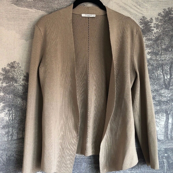 MM Lafleur Sweaters - MM. Lafleur Taupe Beige Open Cardigan Size M